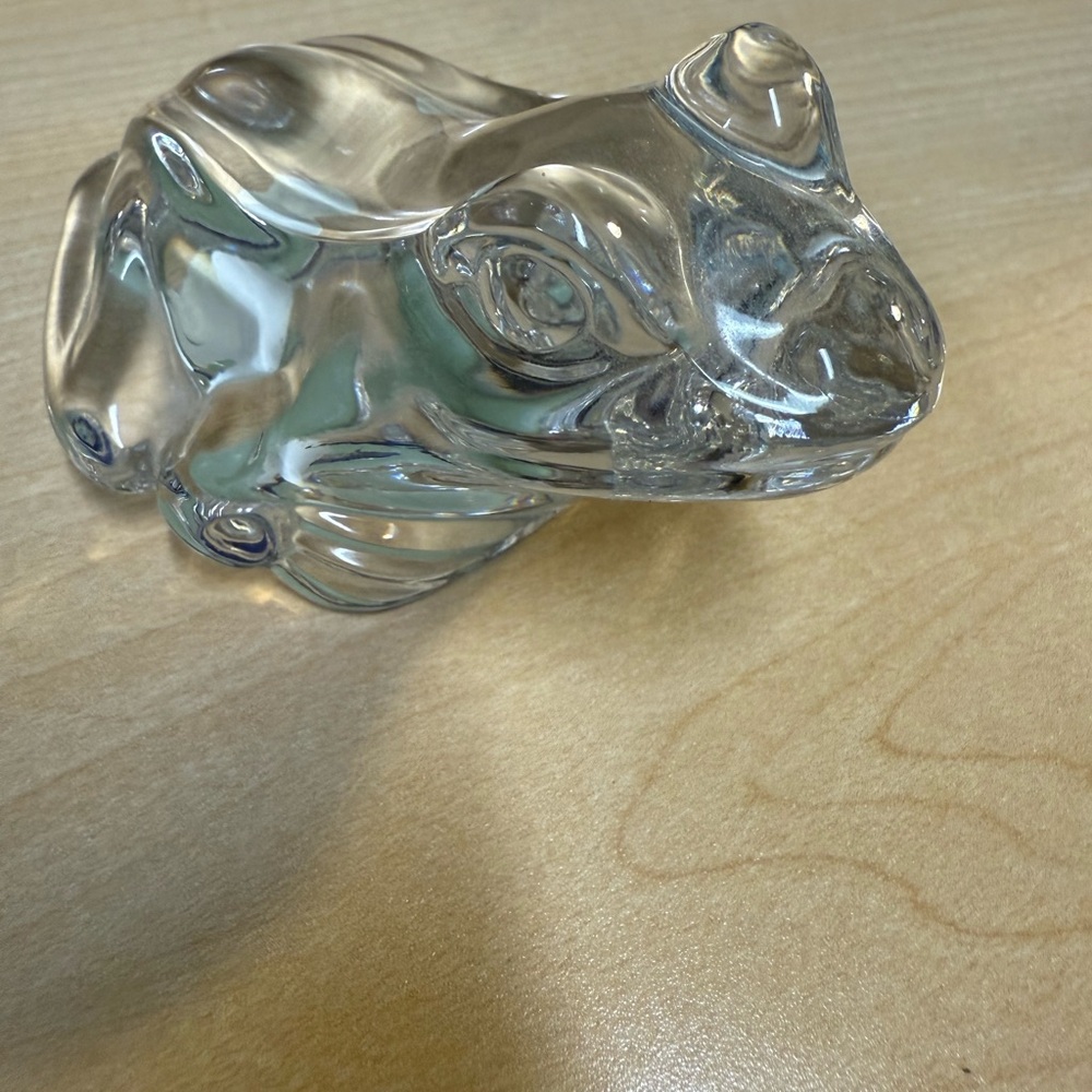 Vintage Crystal Frog Figure